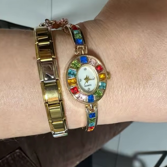 Vintage Gold Multicolor Quartz Watch main image 4